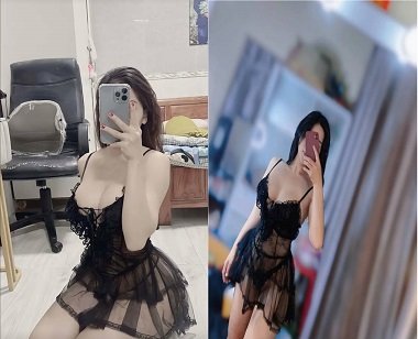 Người yêu sexy quyến rũ trong bộ đồ ren